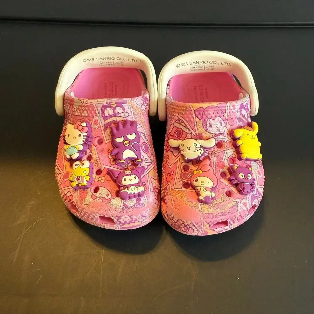 Crocs Hello Kitty & Friends C5 Pink Sanrio Collab Clogs with Jibbitz Charms - Picture 9 of 9
